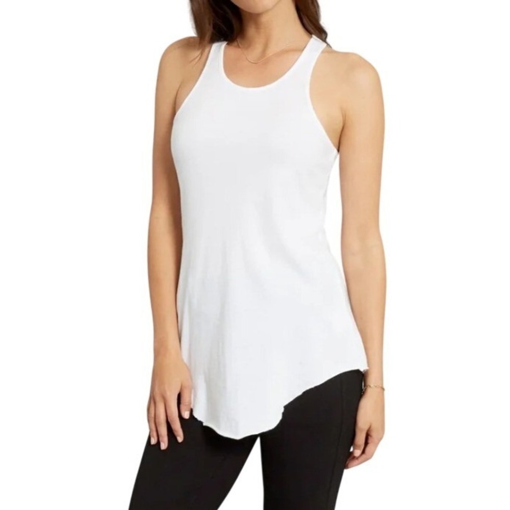 Frank & Eileen Womens Tank Top Size S White Tee Lab Basic Cotton Racerback NWOT
